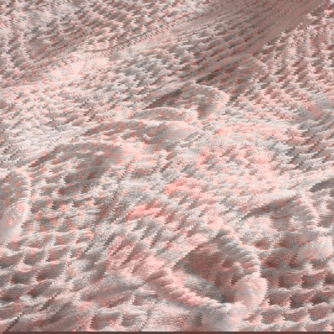 Solıd Tek Kişilik Tencel - Cotton Tencel Pamuk Pike 160x220 Cm Pembe