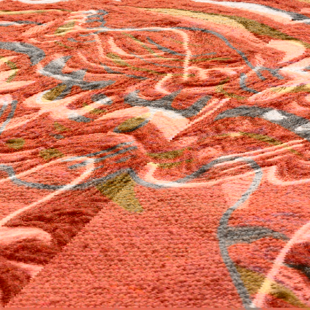 Palrı Pamuk %100 Pamuk Kilim 80x150 Cm Kırmızı