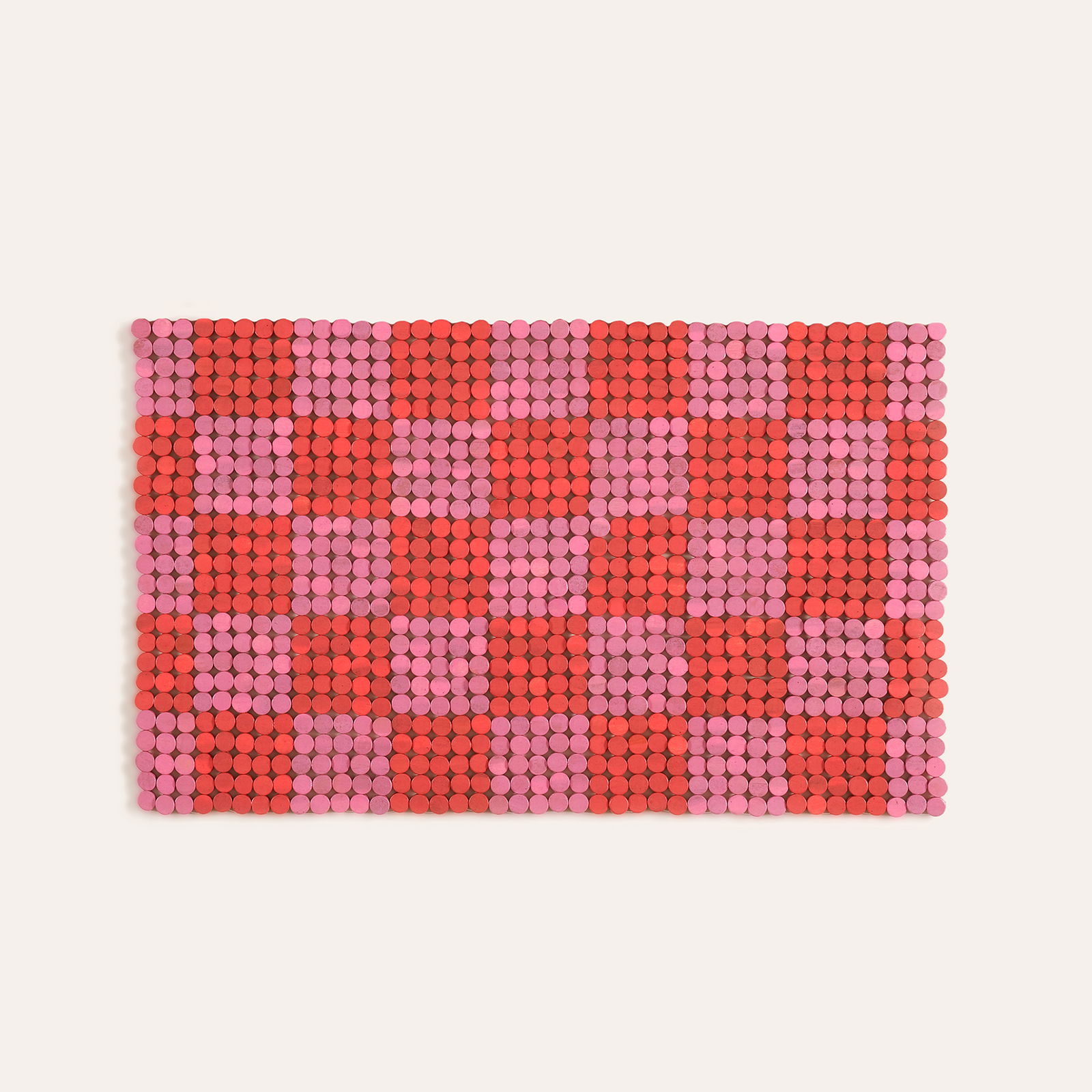 Toba Ağaç Ahşap Paspas 50x80 Cm Pembe