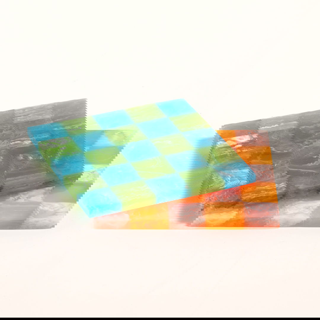 Tanda Reçine Bardak Altlığı 10x10x1 Cm Renkli