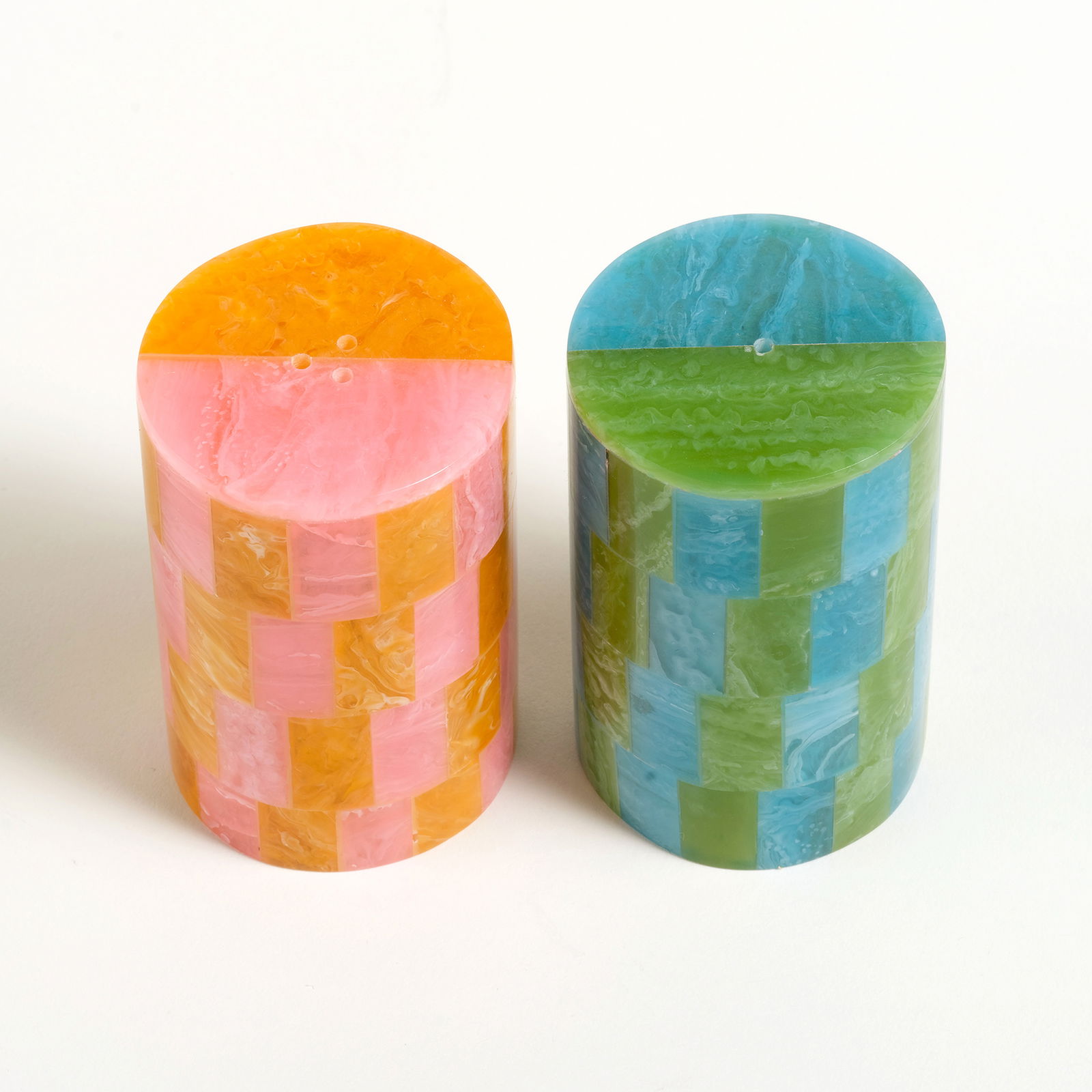 Tanda Plastik Tuzluk - Biberlik Seti 5x5x7 Cm Renkli