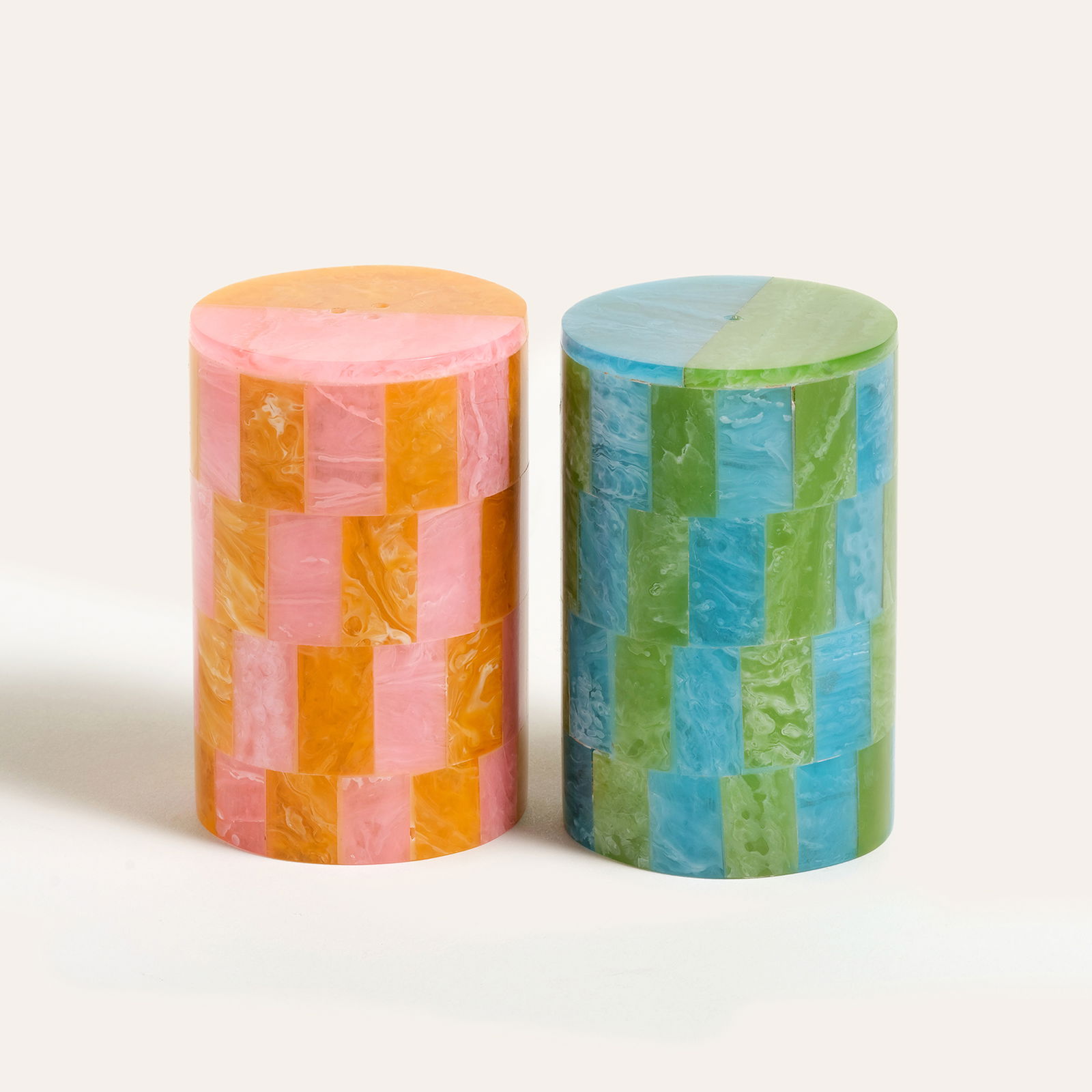 Tanda Plastik Tuzluk - Biberlik Seti 5x5x7 Cm Renkli