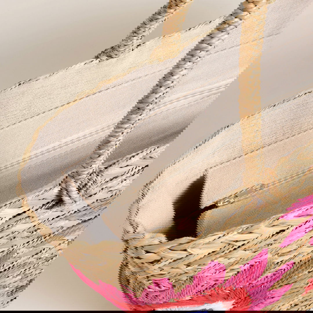 Huaruı Kamış Çanta 53x30x18 Cm Pembe