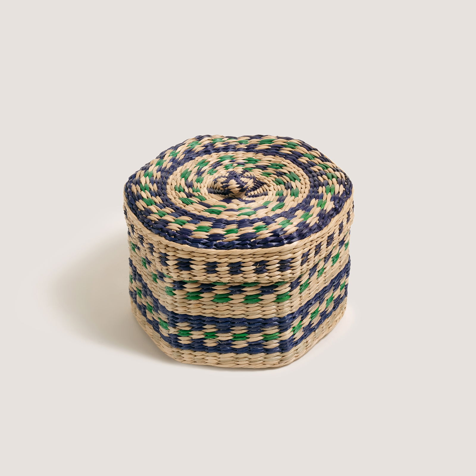 Tam Dao Deniz Çayırı Dekoratif Kutu 22x13 Cm Lacıvert-yeşil