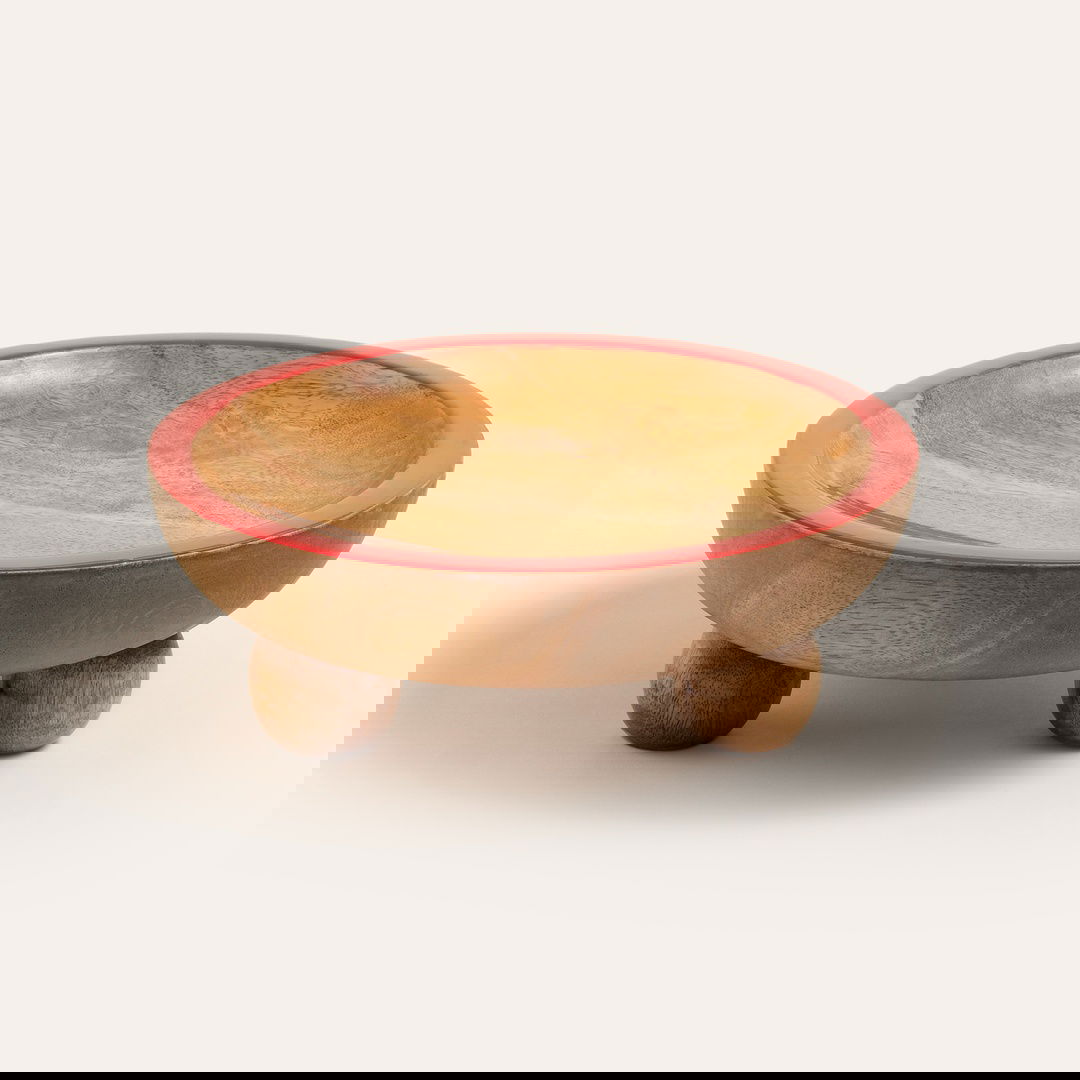 Lakrı Mango Ağacı Sunum Tahtası 22x22x8 Cm Kırmızı