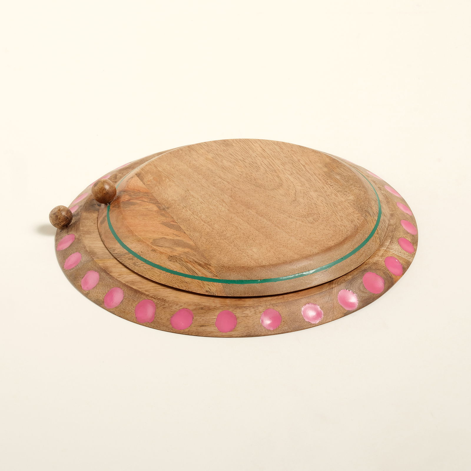 Lakrı Mango Ağacı Sunum Tahtası 30x30x2 Cm Fuşya