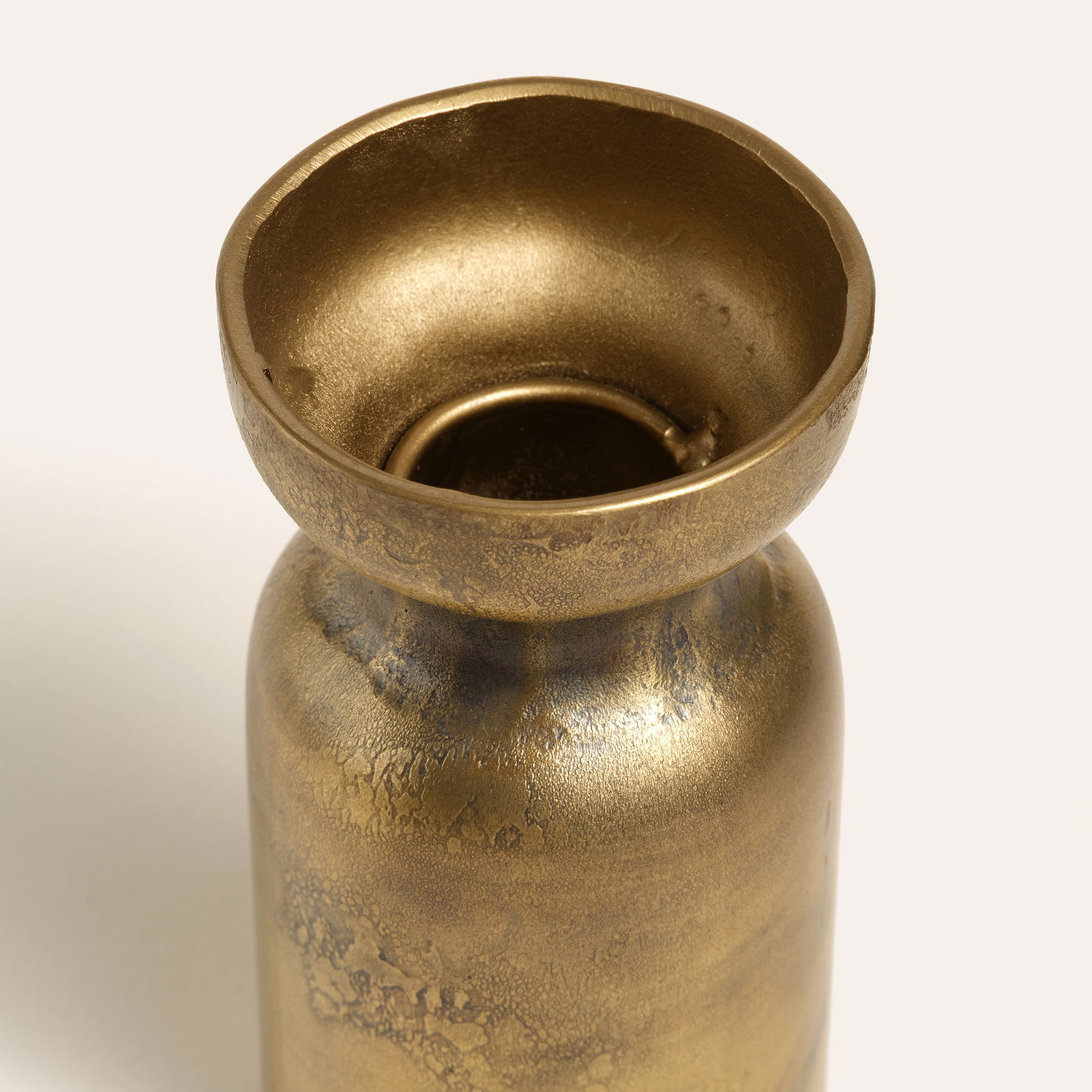 Bıjnor Metal Mumluk 5x5x11 Cm Altın