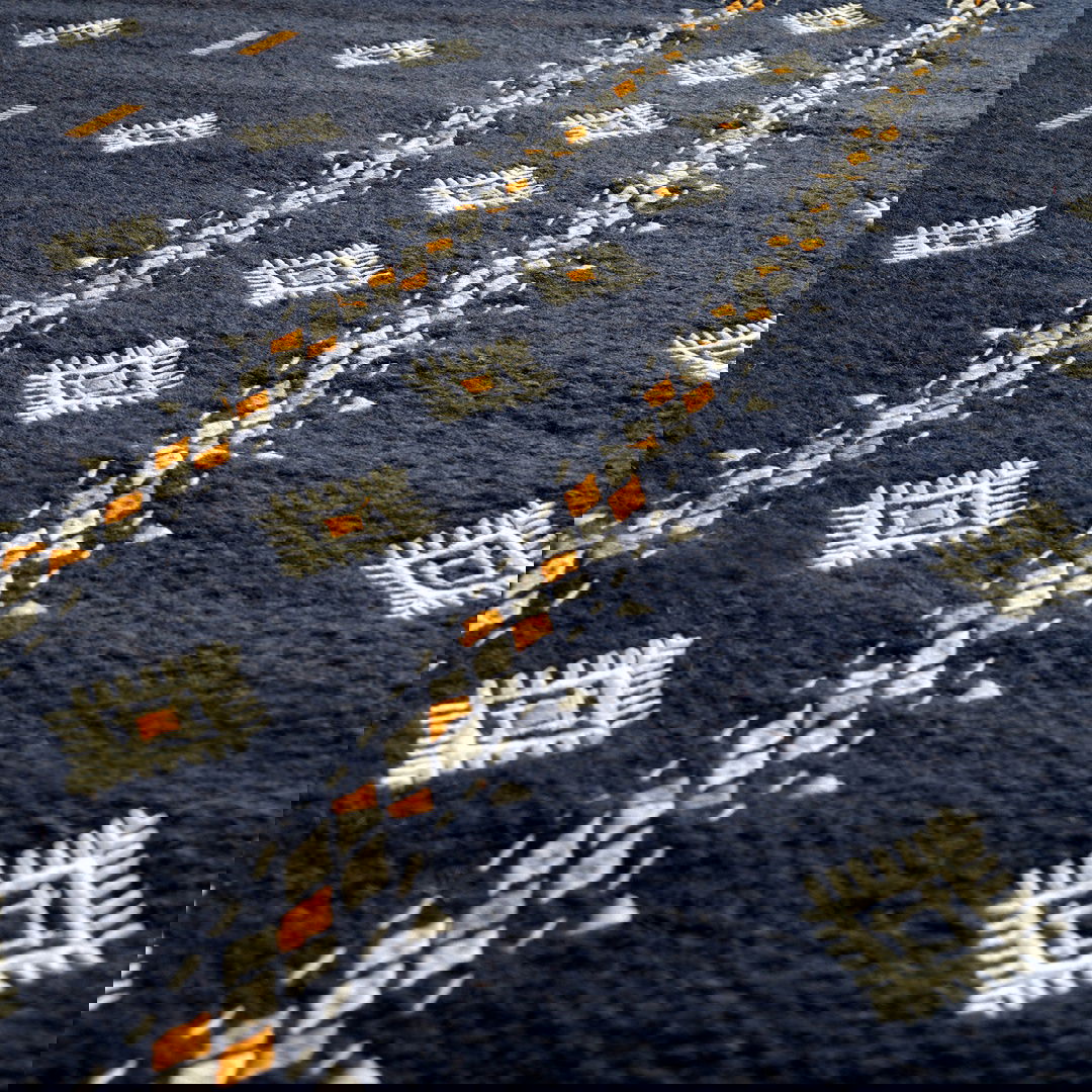 Jaıpur Yün Kilim 80x150 Cm Mavi