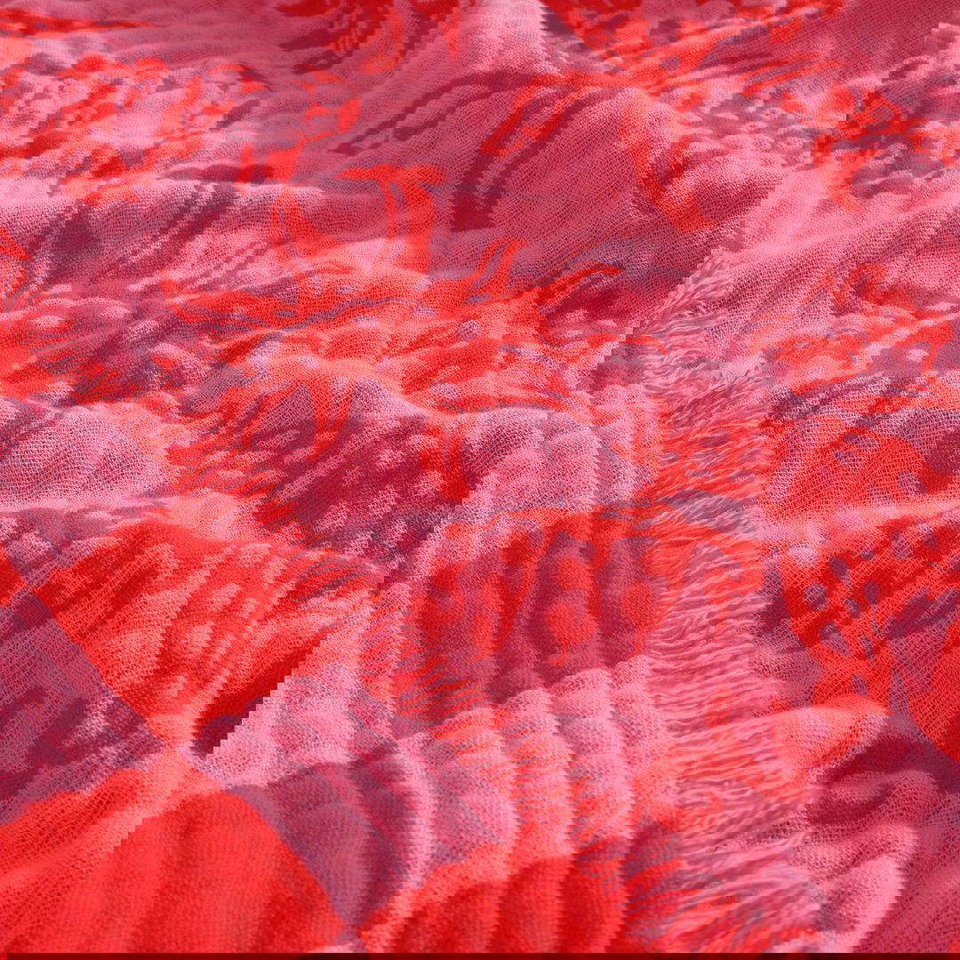 Costa Saçaklı Jakarlı Kıng Sıze Pamuk Yatak Örtüsü 260x240 Cm Pembe