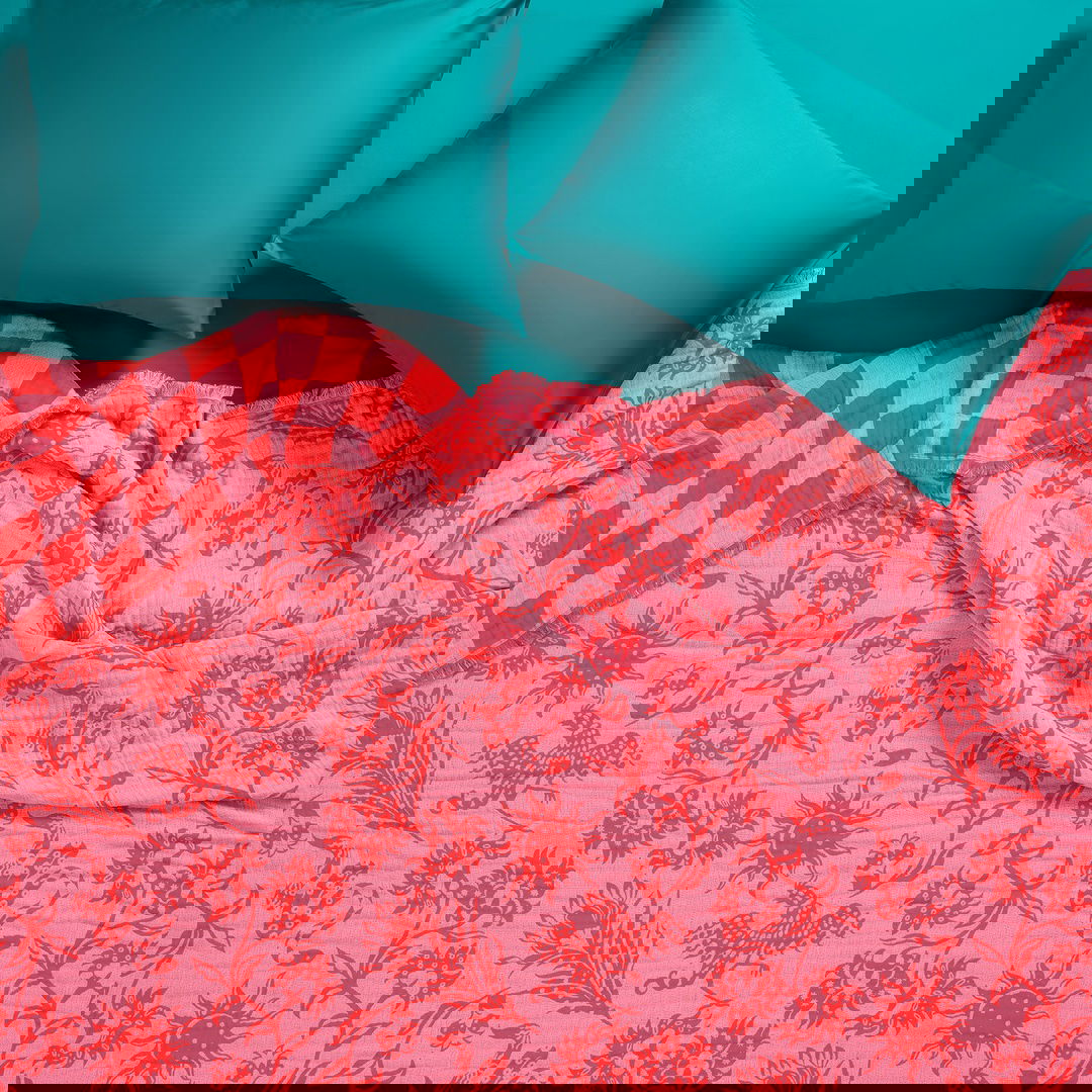 Costa Saçaklı Jakarlı Kıng Sıze Pamuk Yatak Örtüsü 260x240 Cm Pembe