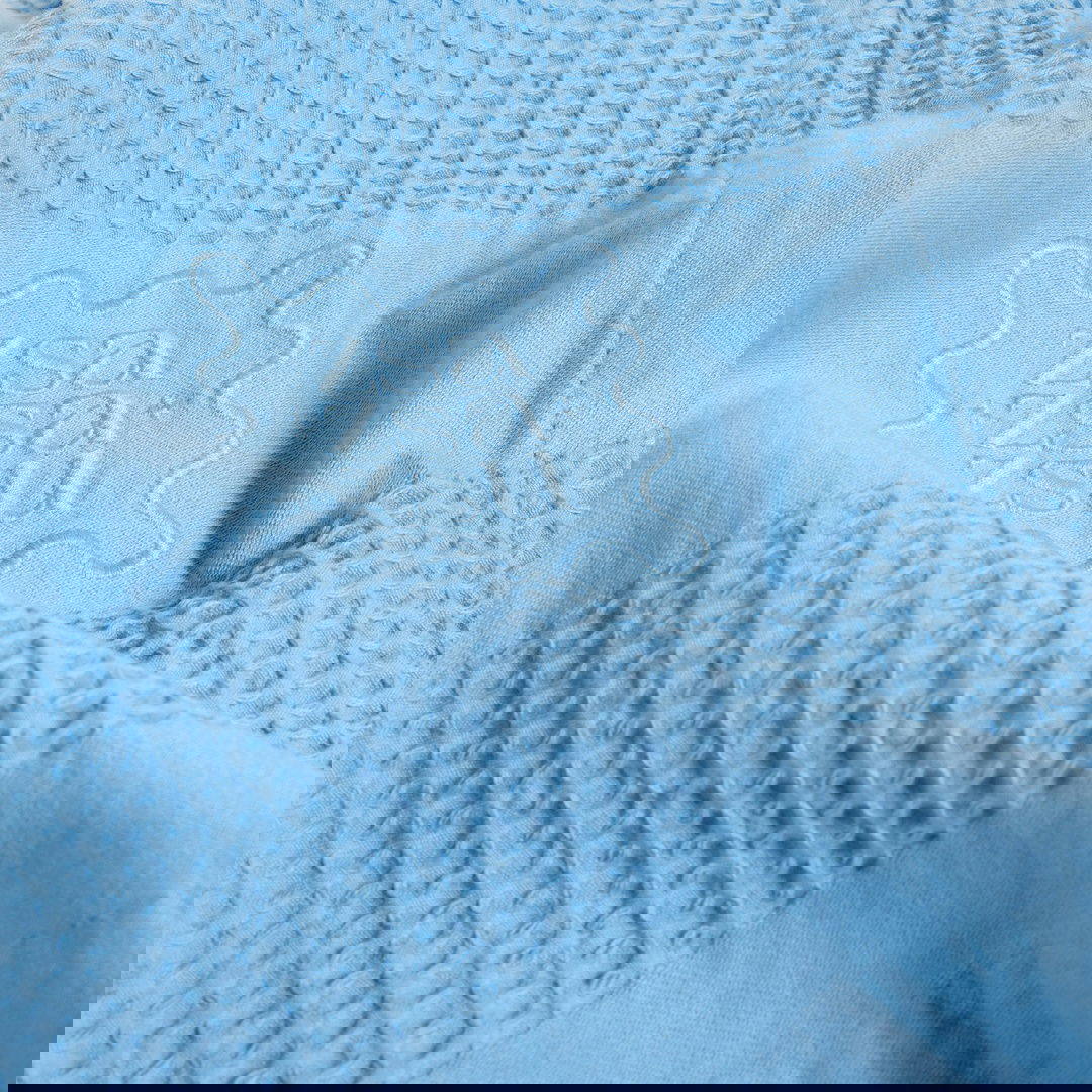 Braga Waffle Kıng Sıze Pamuk Pike 240x220 Cm Mavi
