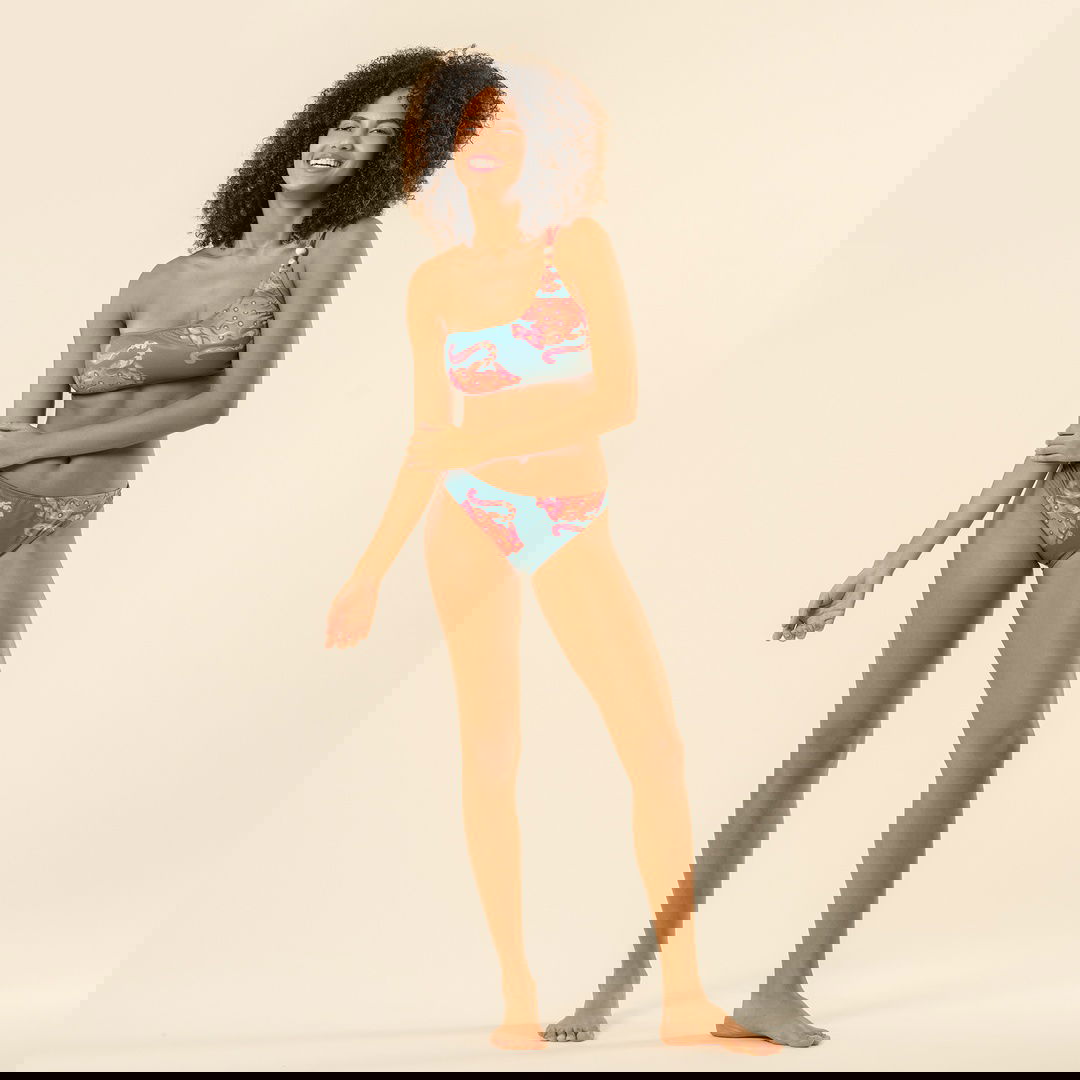 Daphne Polyester Bikini Üstü - Yeşil