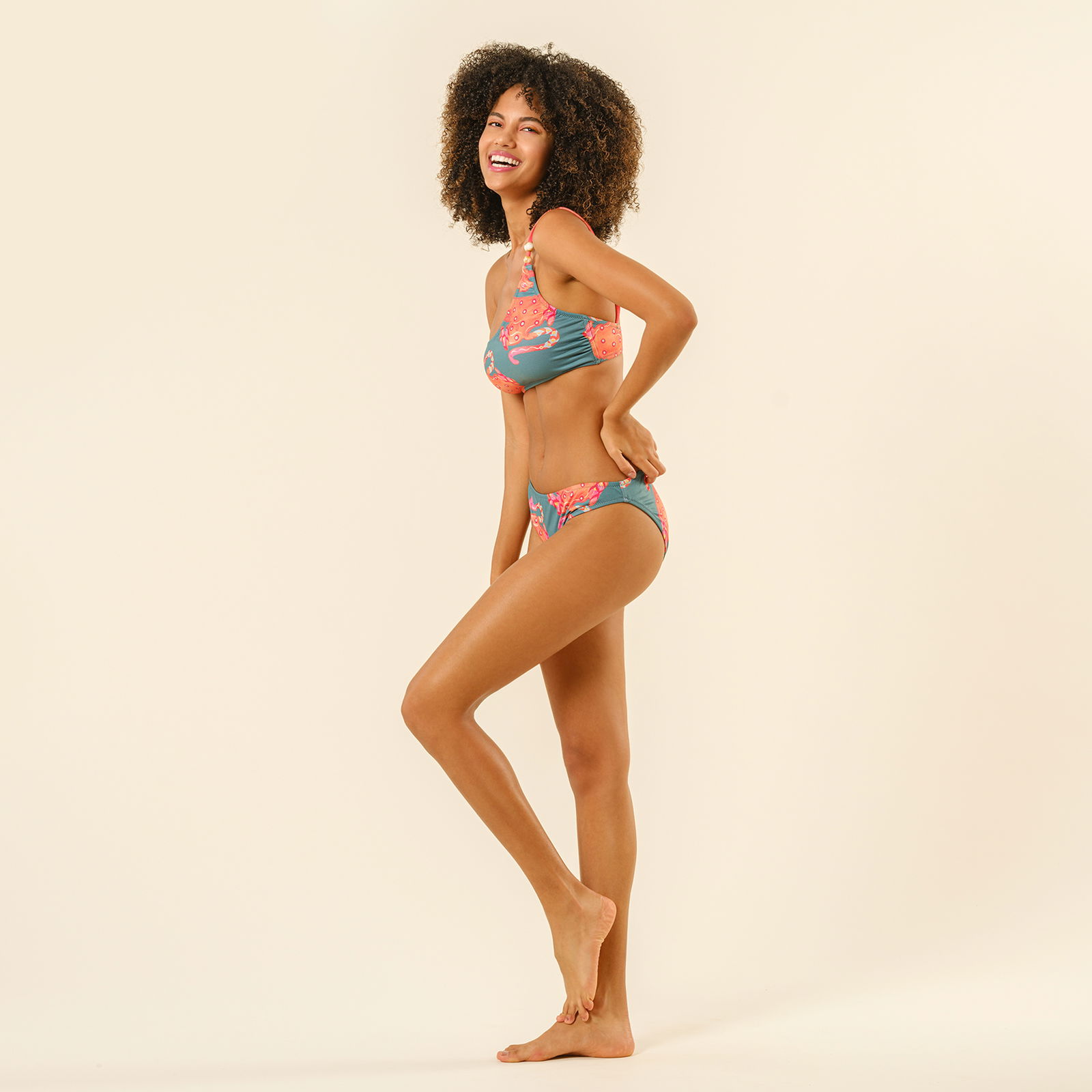 Daphne Polyester Bikini Altı 23x21 Cm Yeşil