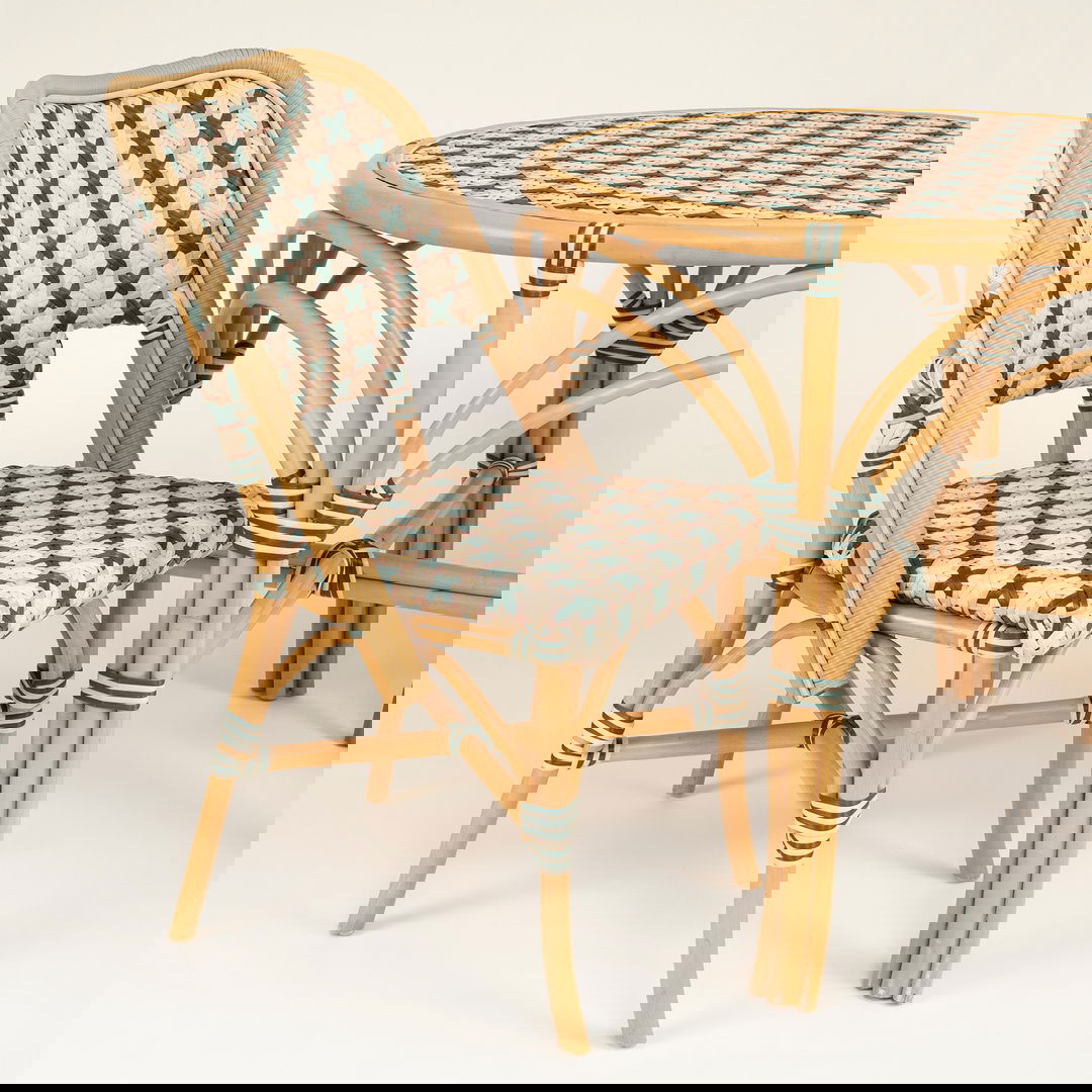 Java Rattan - Synthetıc Sandalye 58x48x90 Cm Yeşil