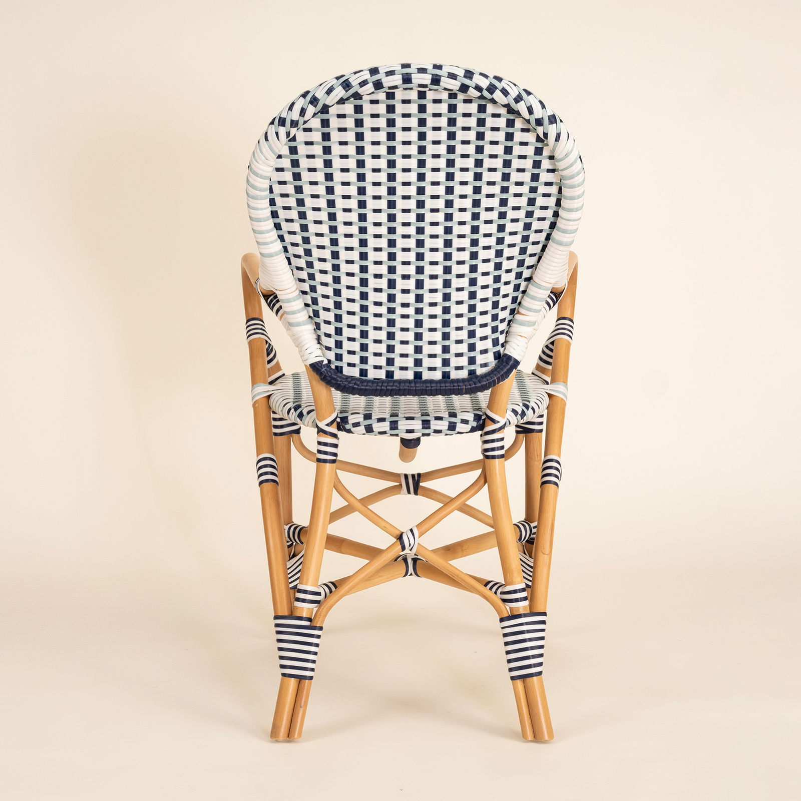 Java Rattan - Synthetıc Sandalye 56,5x49,5x92 Cm Mavi