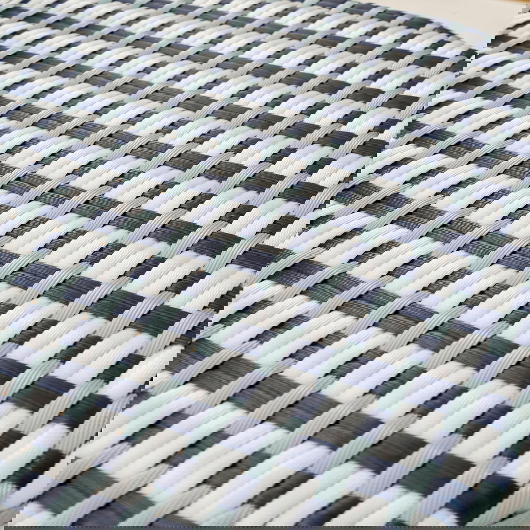 Java Rattan - Synthetıc Puf 40x40x45 Cm Mavi