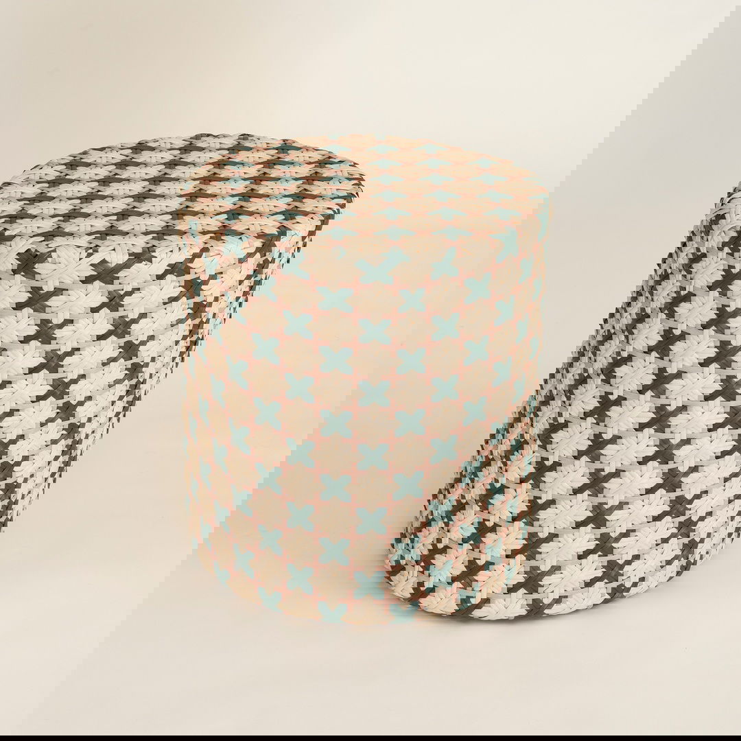 Java Rattan - Synthetıc Puf 40x40x45 Cm Yeşil