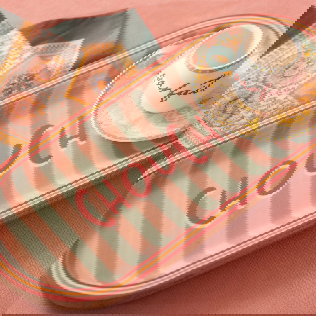 Lakrı Mango Ağacı Sunum Tahtası 36x15x2 Cm Yeşil