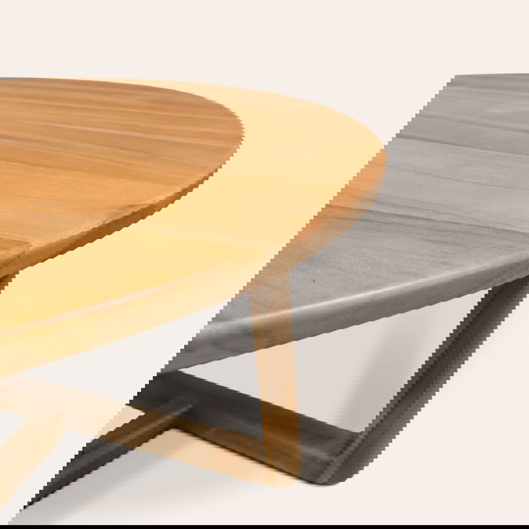 Sumatra Teak Wood Yemek Masası 120x120x75 Cm Natural